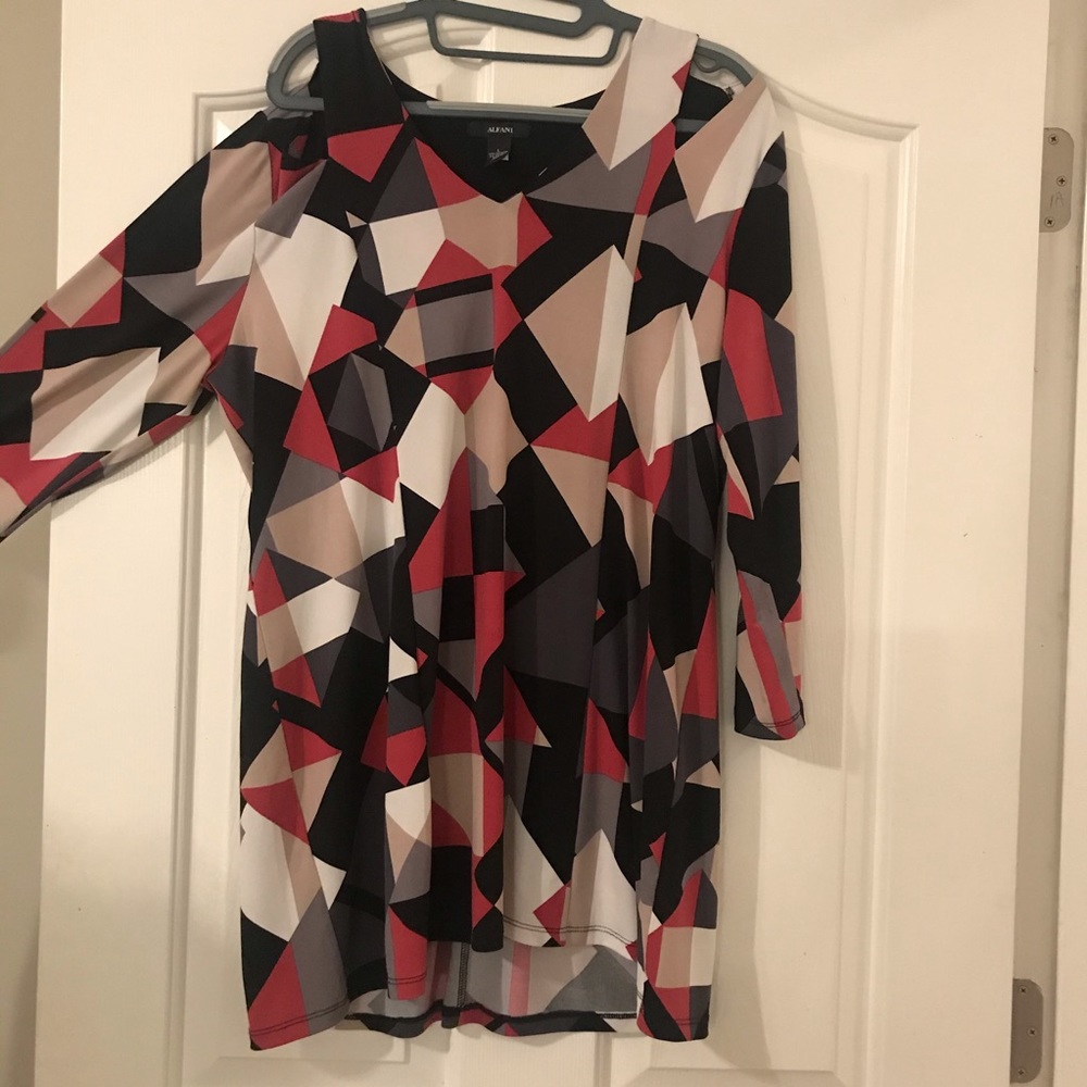 Alfani cut out shoulder tunic